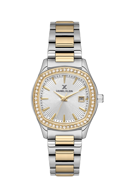 Elegent Silver Dial Analog women&
