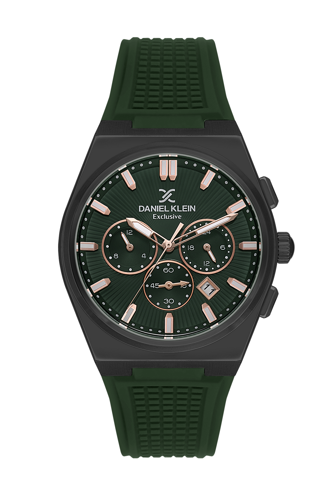 Green Dial Analog Watches with silicon Band
