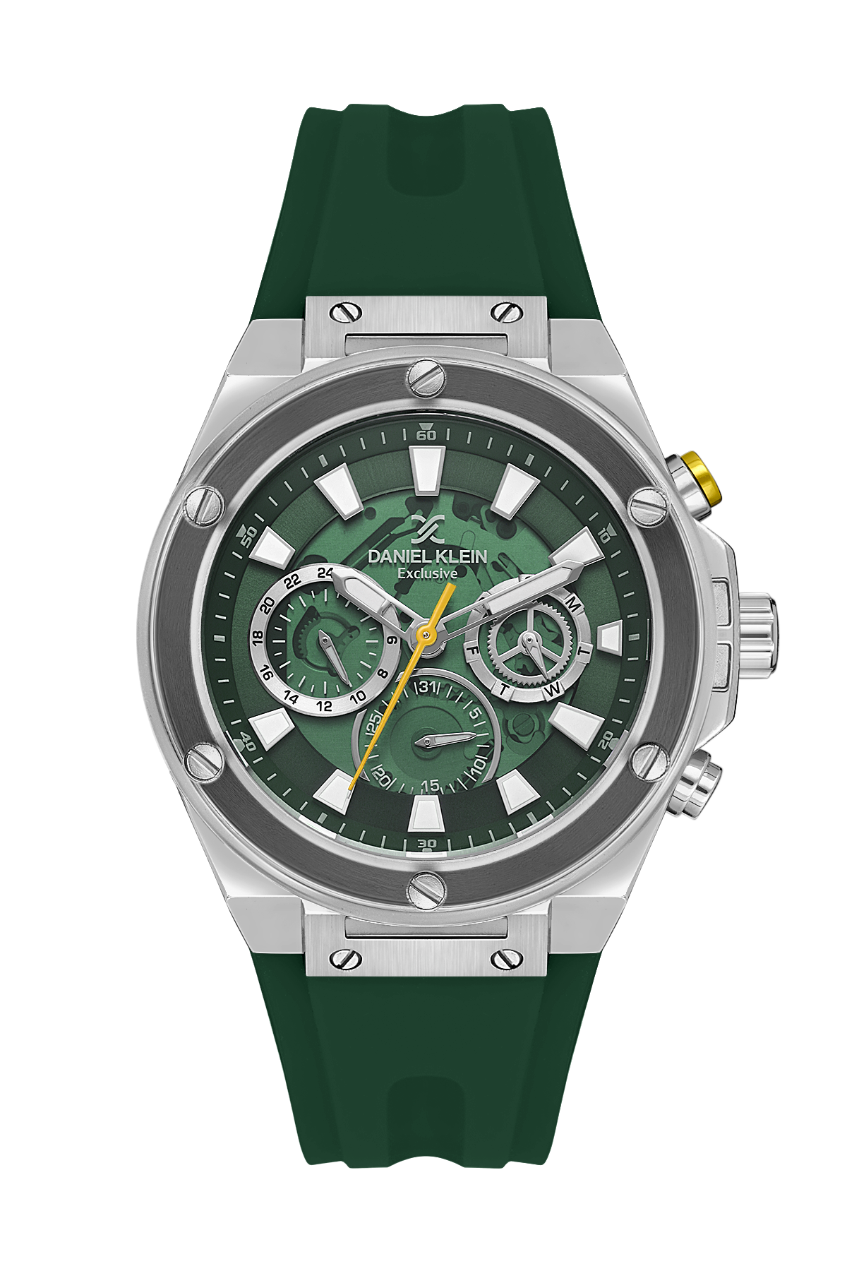 Green Dial Analog Watches with Green silicon Band