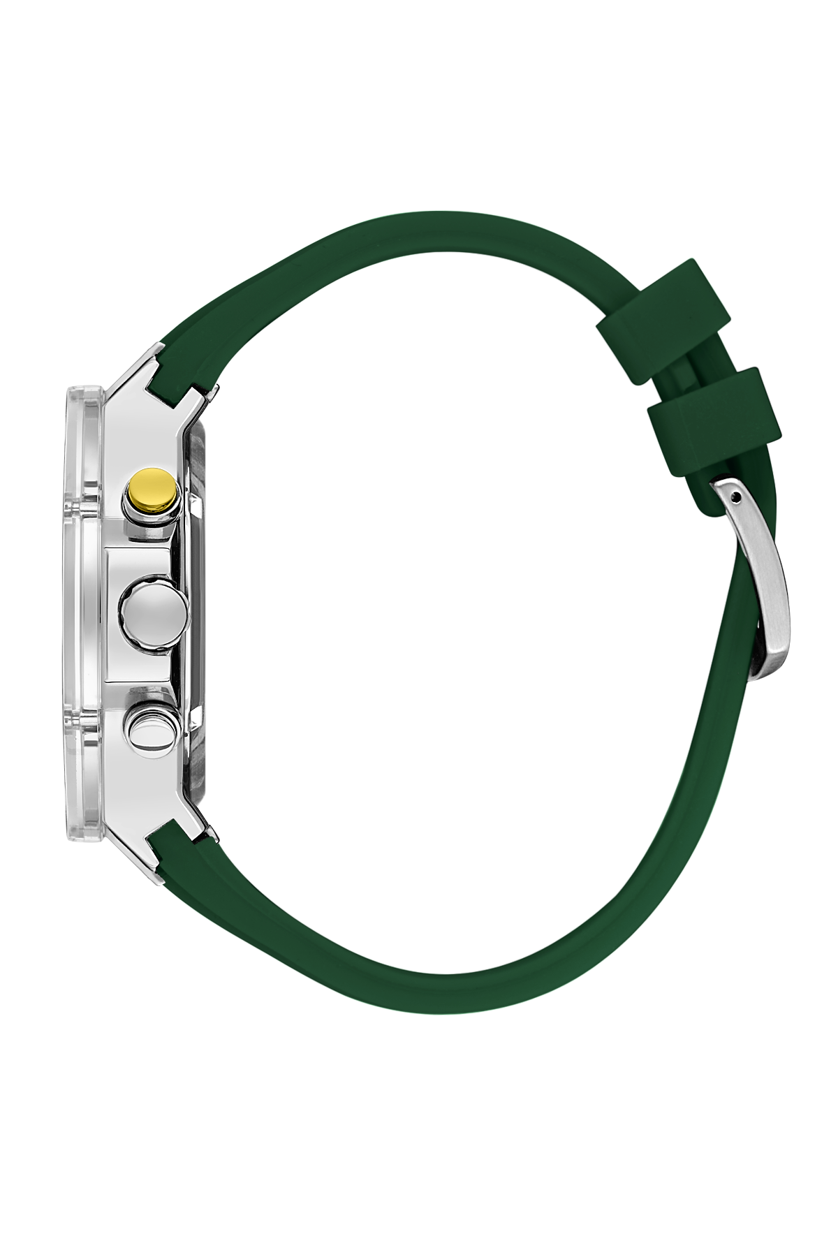 Green Dial Analog Watches with Green silicon Band