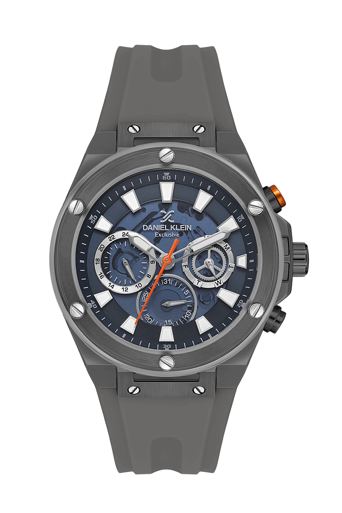 Luxury Blue Dial Analog Watches with silicon Band