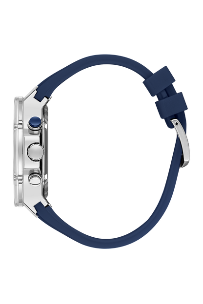 Blue Dial Analog Watches with Blue silicon Band