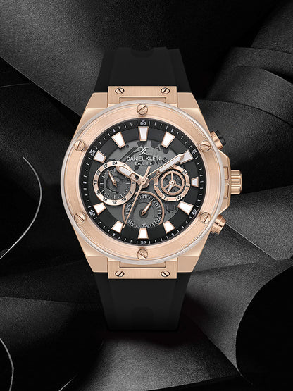 Elegant Black Dial Analog Watches for men&