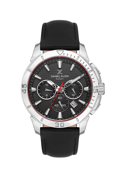 Vintage Design Black Dial Analog Watches with Leather Strap
