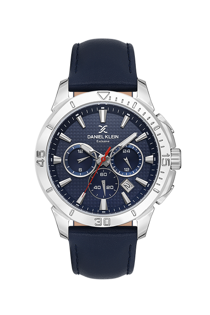 Designer Blue Dial Analog Watches with Leather Strap