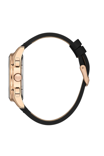 Modern &amp; Trendy Black Dial Analog Watches with Leather Strap