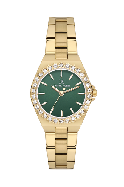 Round Green Dial Analog women&