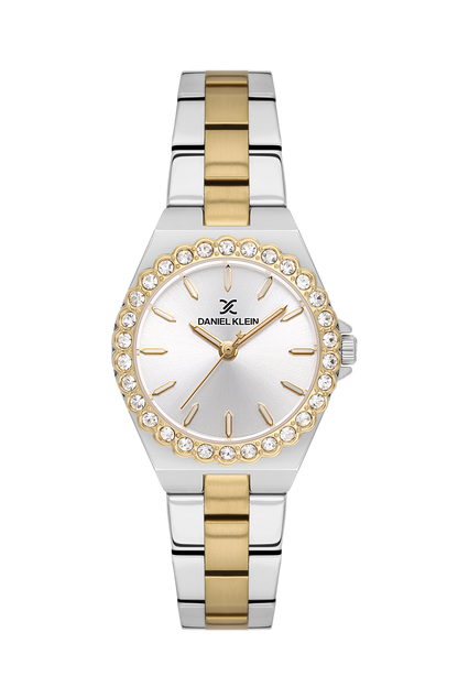 Fashionable Round Silver Dial Analog women&