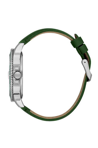 Green Dial Analog with Geen Leather Strap Men&