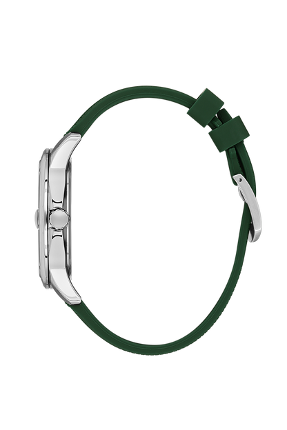 Fashionable Analog Green Dial with Green Silicon Strap Men&