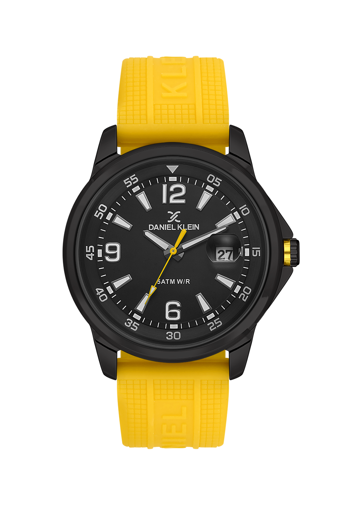 Yellow Silicon Starp with Black Dial Men&