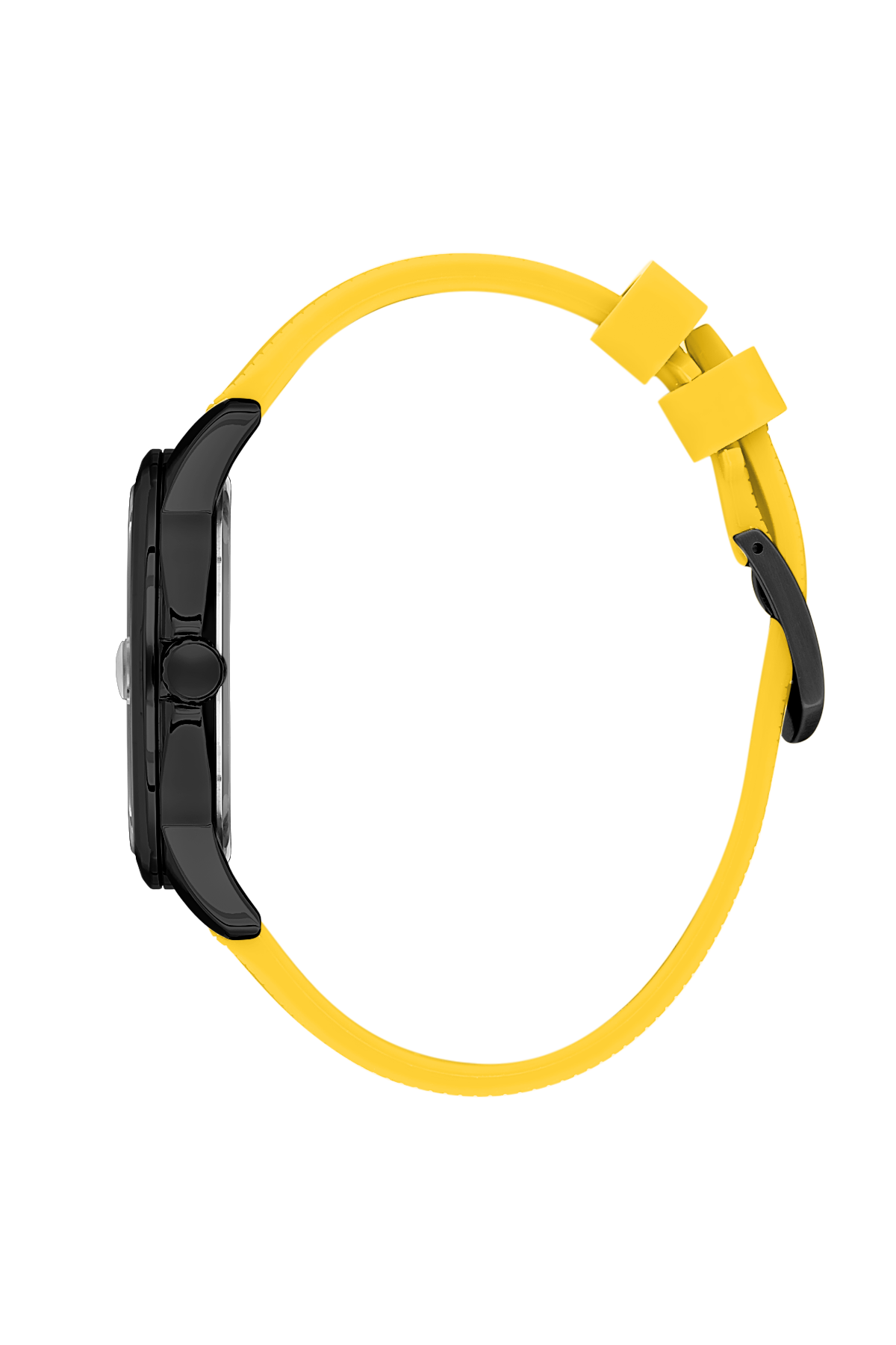 Yellow Silicon Starp with Black Dial Men&