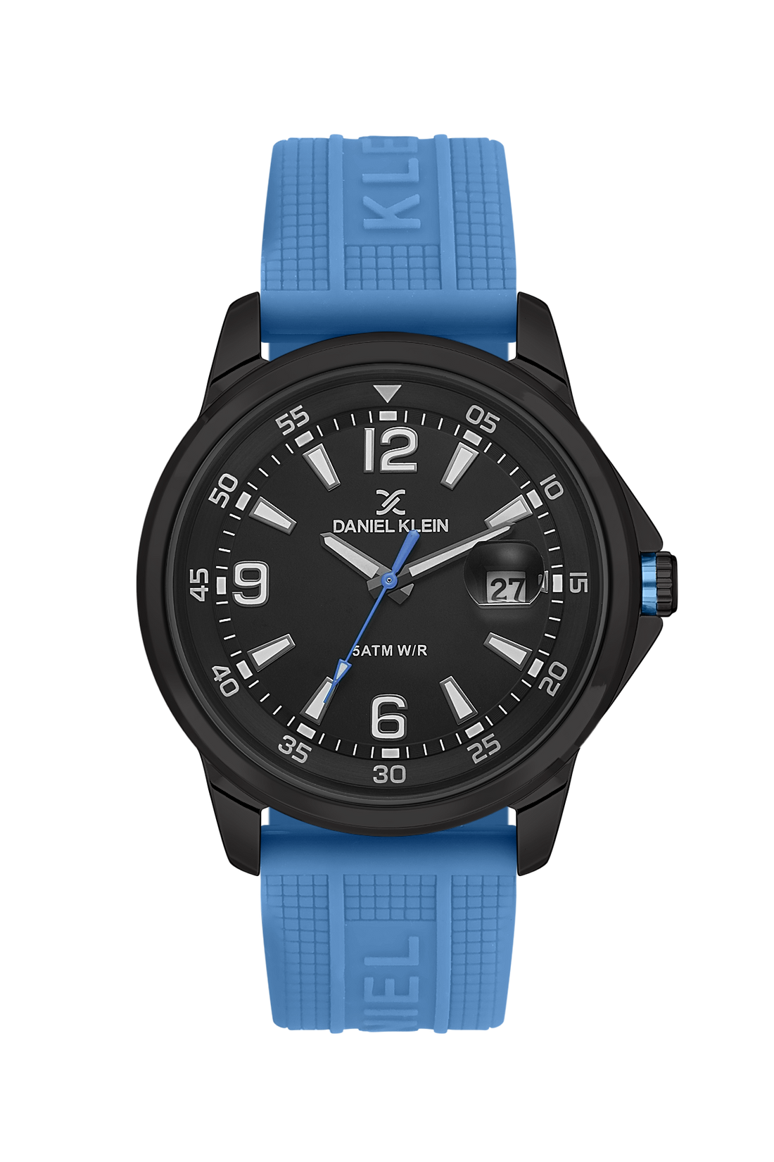 Analog Black Dial with Blue Silicon Strap Men&