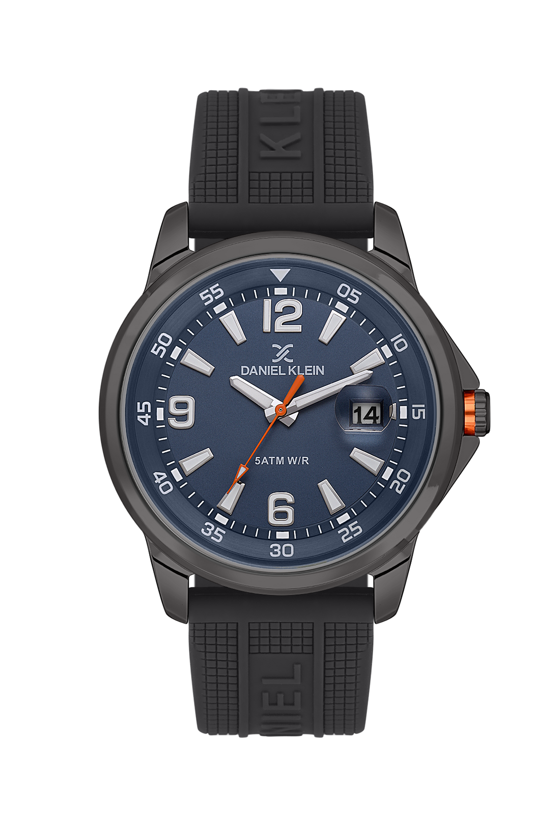 Analog Blue Dial with Black Silicon Strap Men&