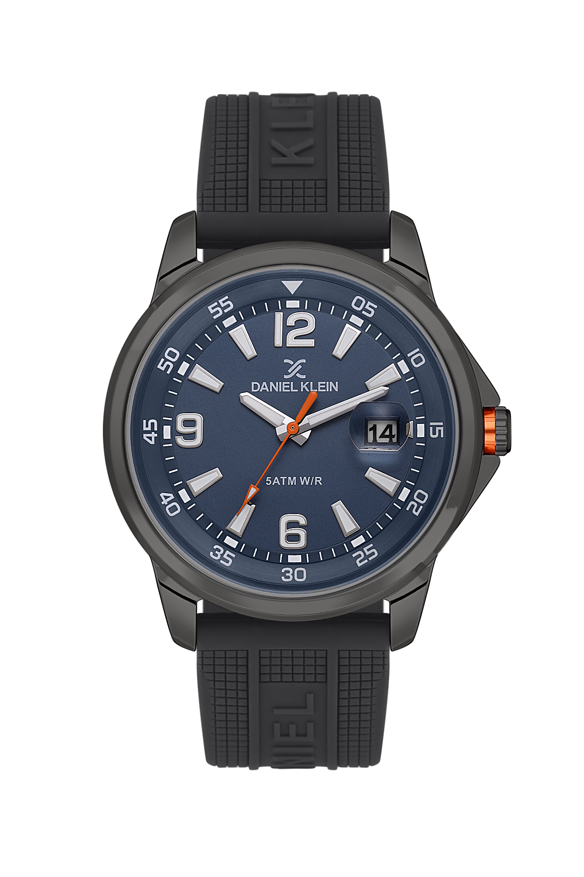 Analog Blue Dial with Black Silicon Strap Men&