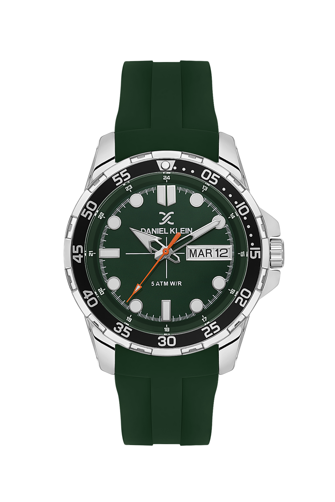 Elegant &amp; Functional Green Dial with Green Silicon Strap Men&
