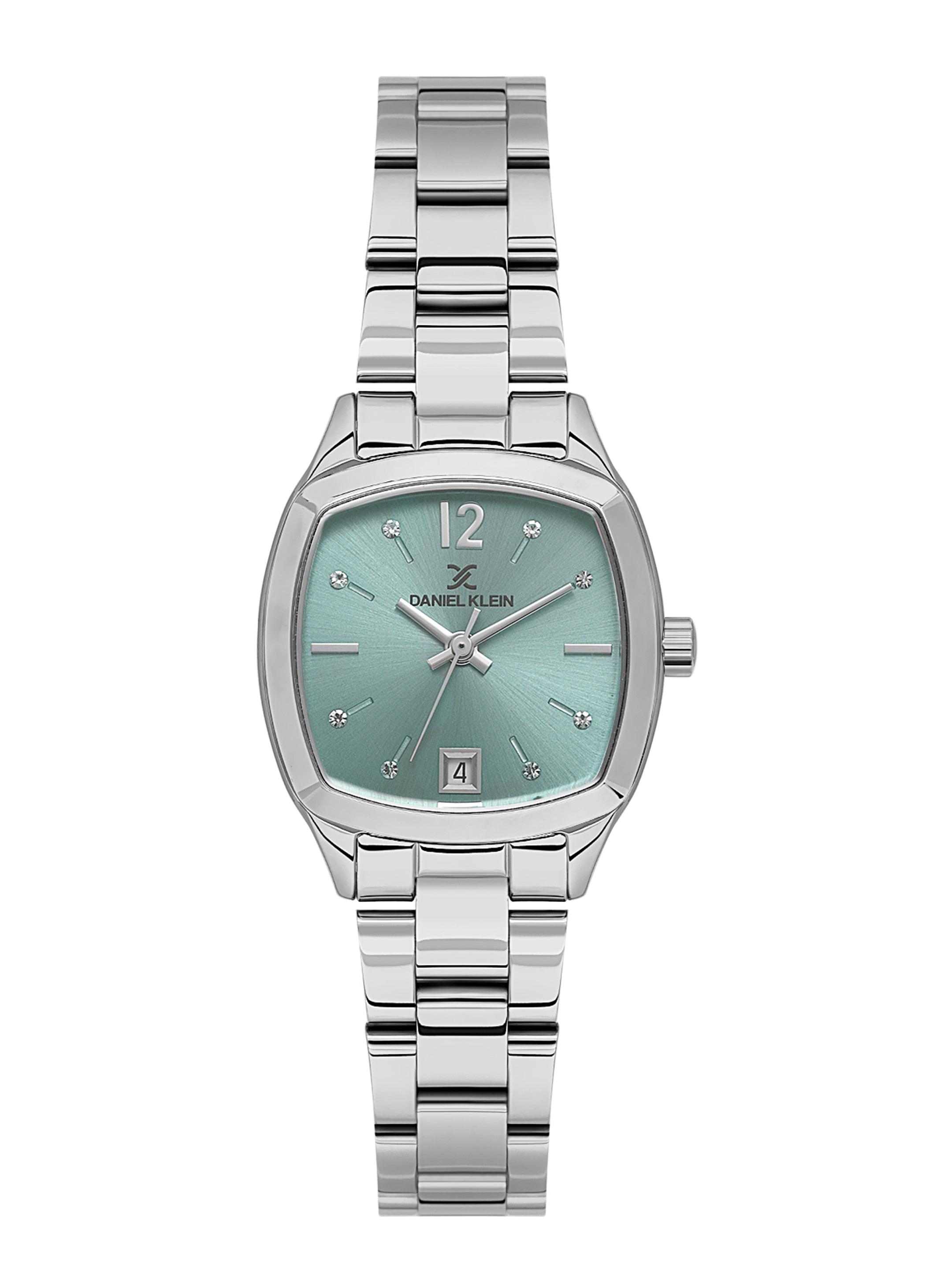 Daniel klein Premium Lady Silver IPS Case &amp; Strap Blue Sunray Dial Watch DK.1.13912-2