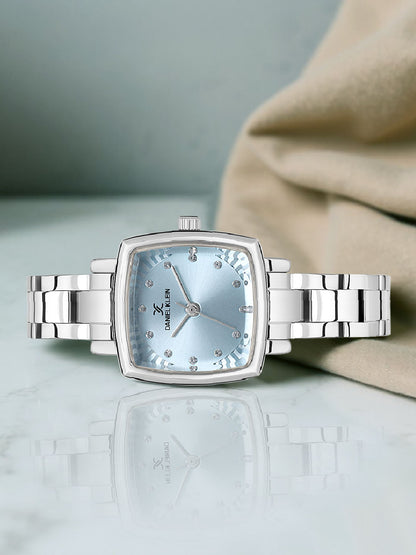Daniel klein Premium Lady IPS Blue Embossed Dial Stone Stainless Steel Watch DK.1.13922-2