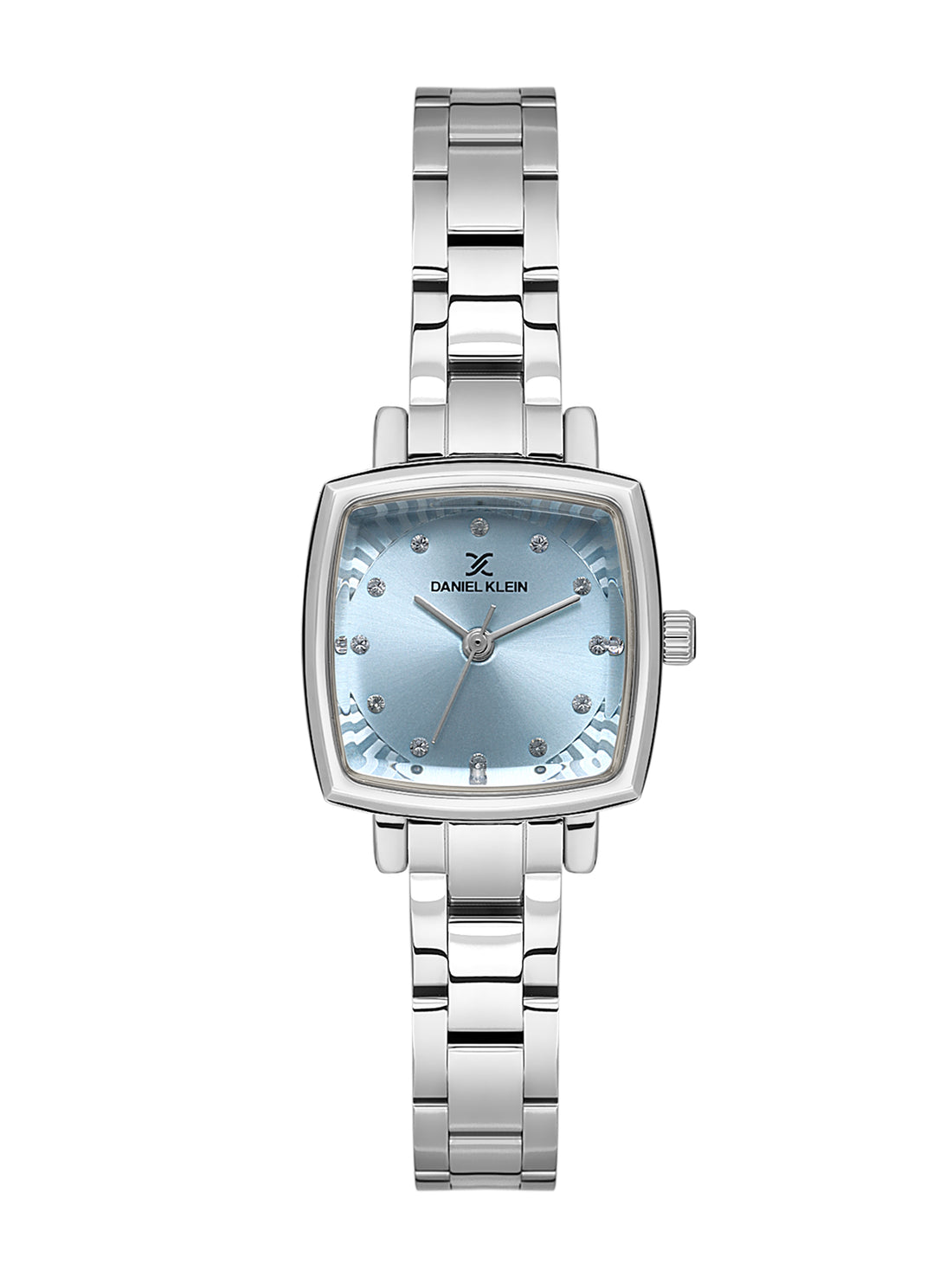Daniel klein Premium Lady IPS Blue Embossed Dial Stone Stainless Steel Watch DK.1.13922-2