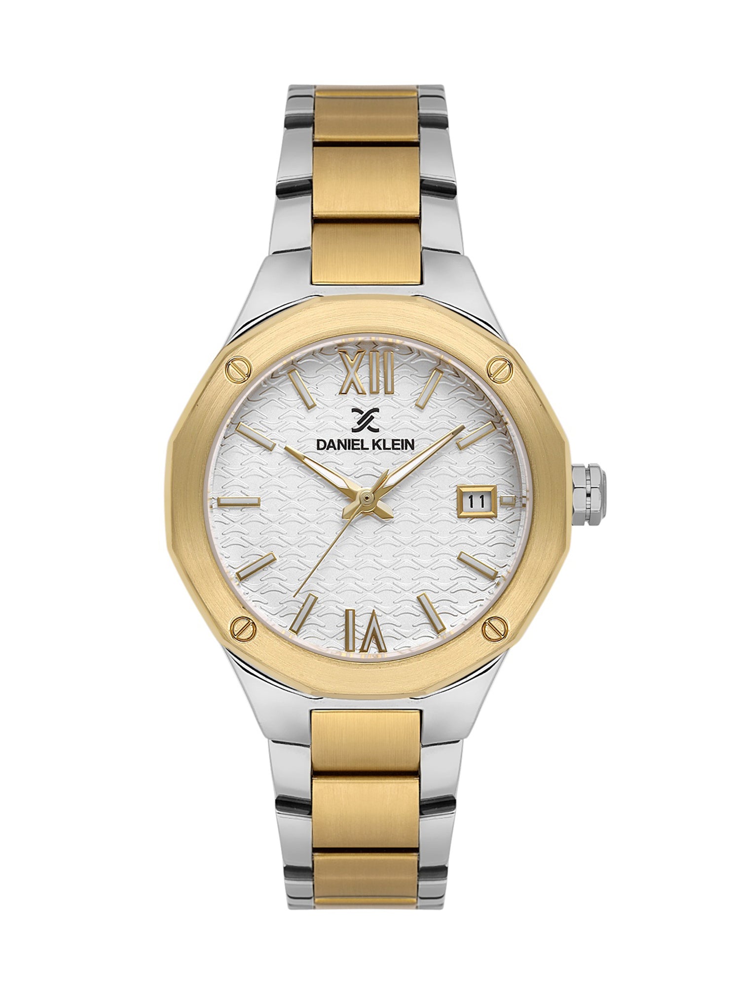 Daniel Klein Women Round Dial &amp; Stainless Steel Straps Analogue Watch DK.1.13938-5