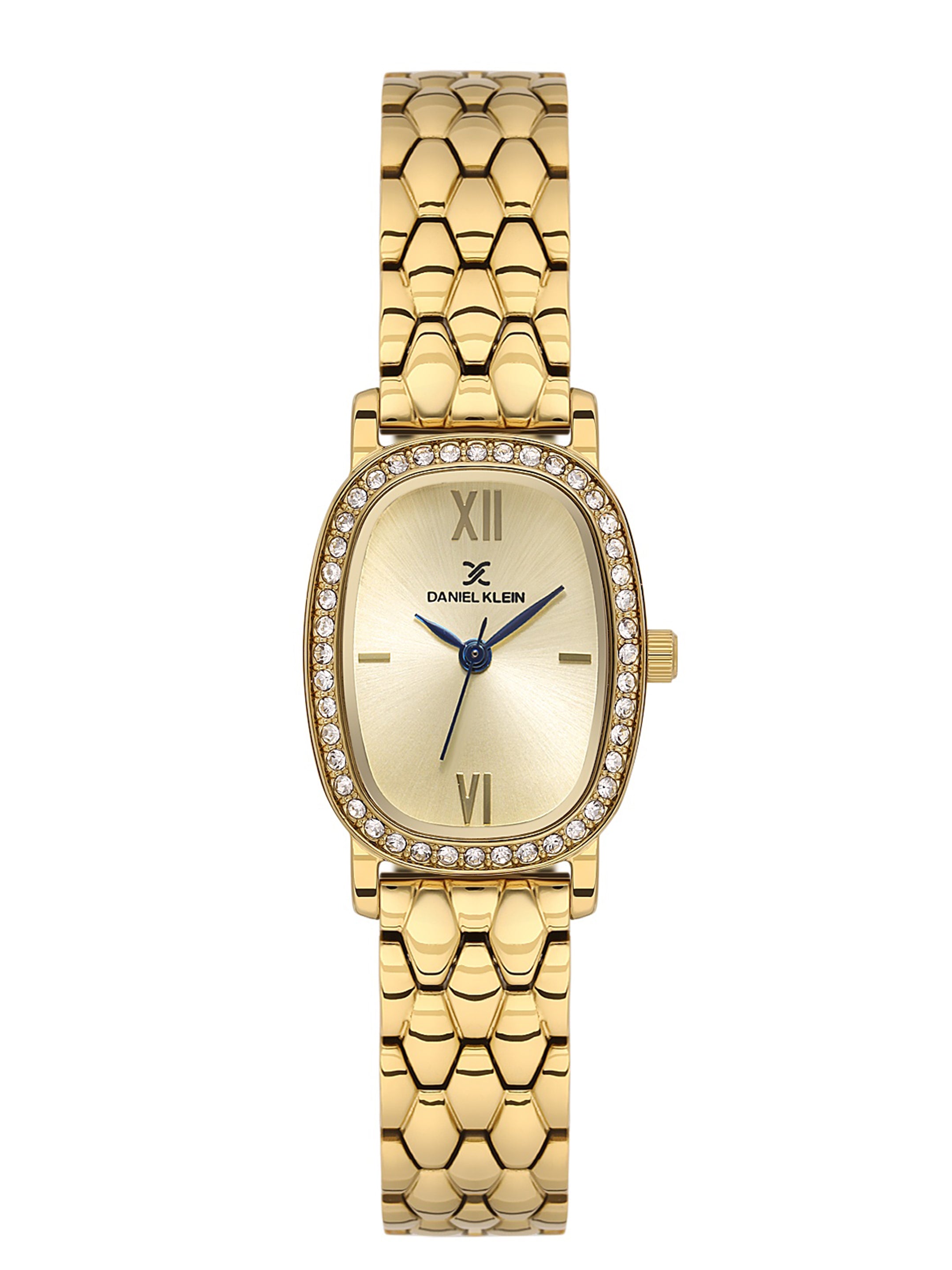 Daniel Klein Women Embellished Dial &amp; Stainless Steel Straps Analogue Watch DK.1.13942-2