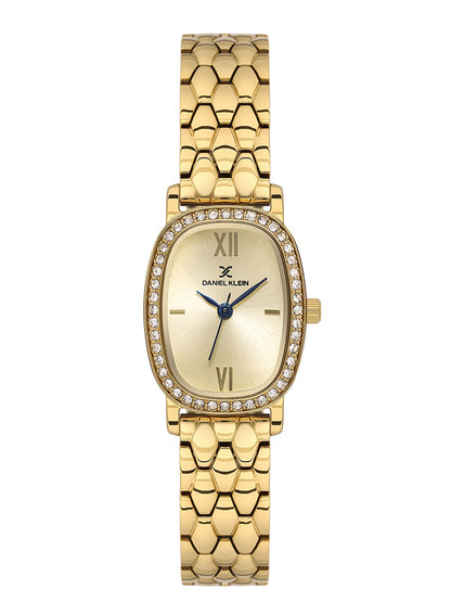 Daniel Klein Women Embellished Dial &amp; Stainless Steel Straps Analogue Watch DK.1.13942-2