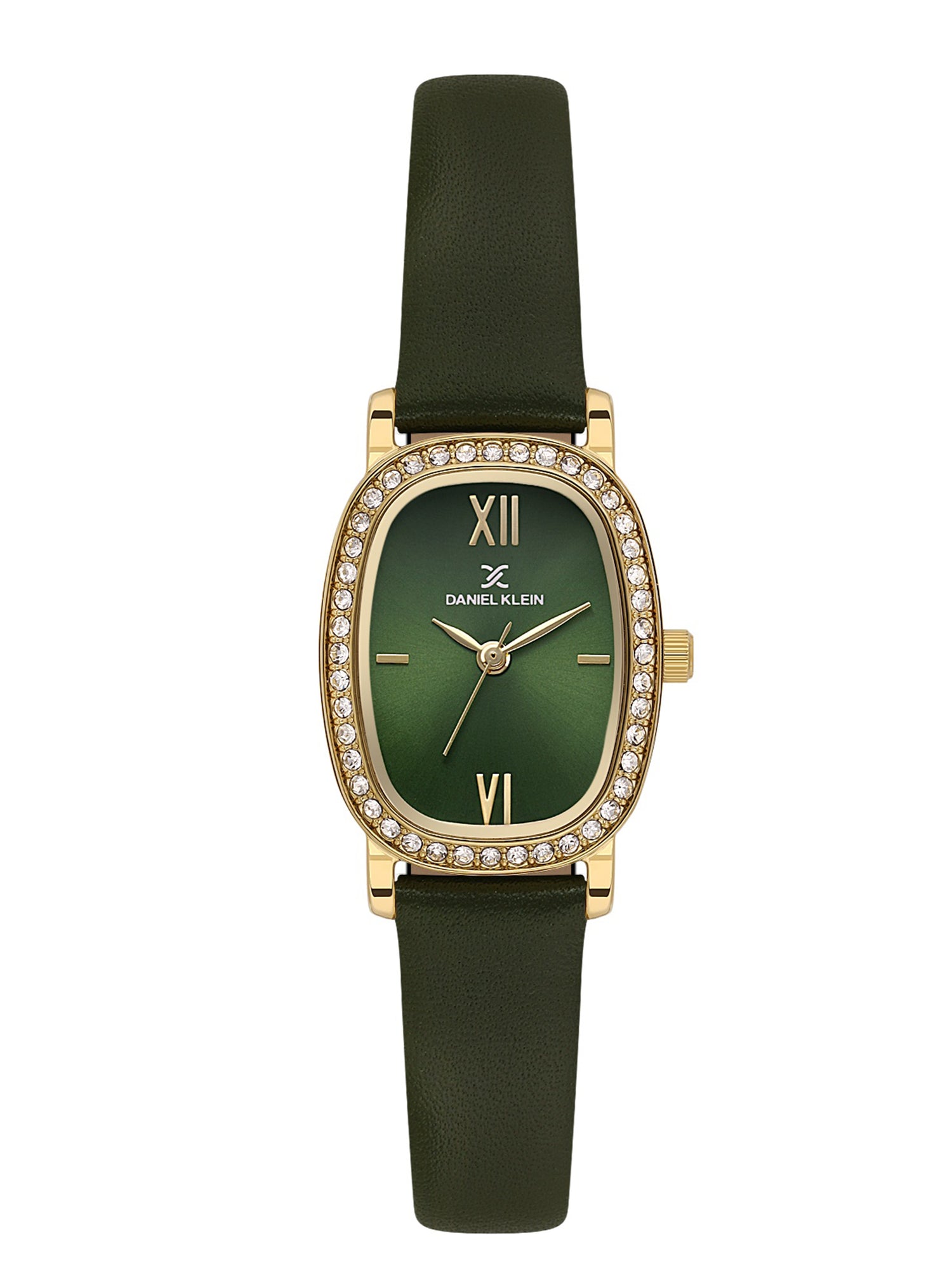 Daniel Klein Women Embellished Dial &amp; Leather Straps Analogue Watch DK.1.13943-4