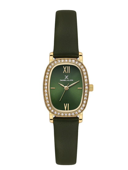 Daniel Klein Women Embellished Dial &amp; Leather Straps Analogue Watch DK.1.13943-4