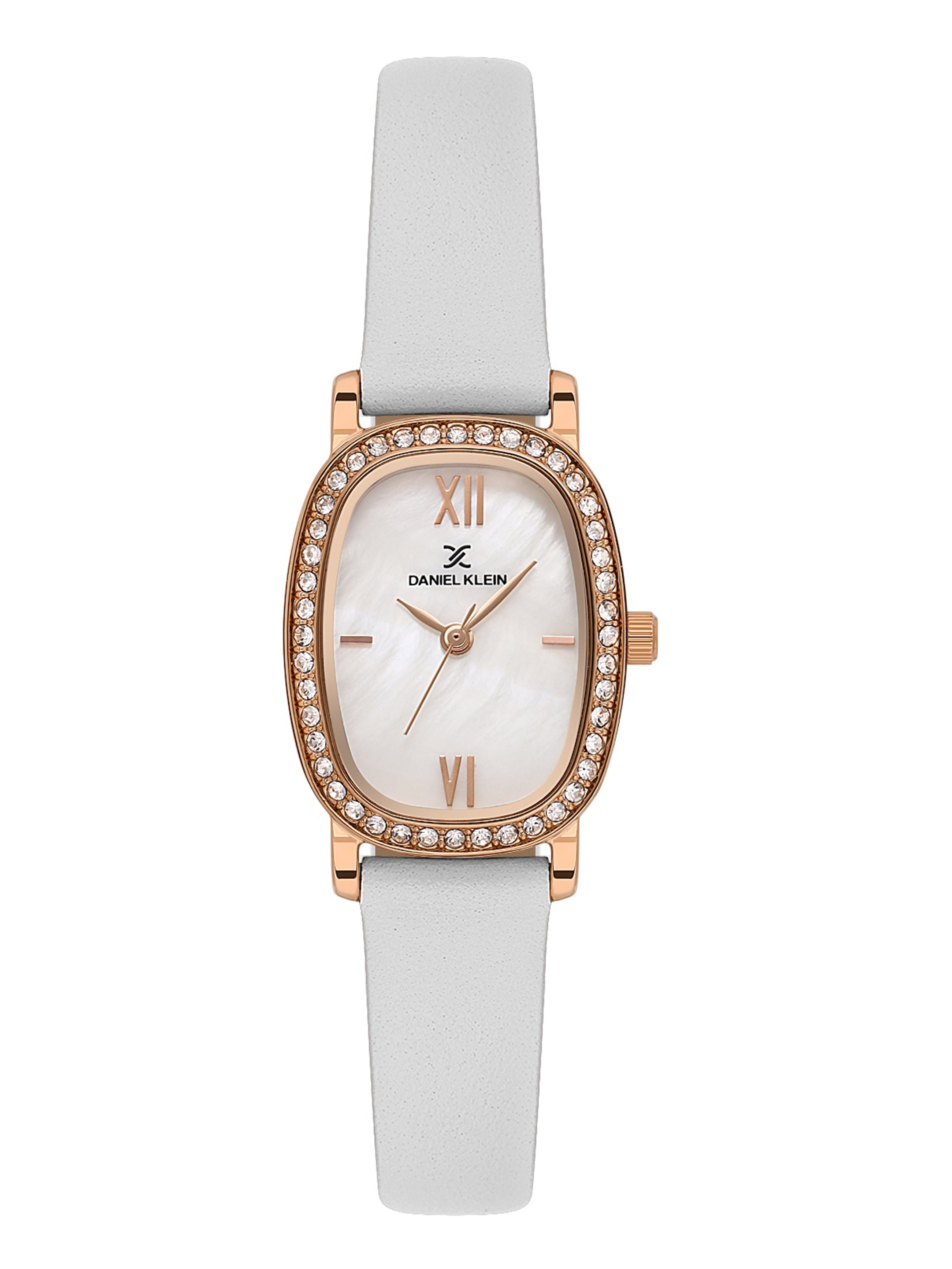 Daniel Klein Women Embellished Dial &amp; Leather Straps Analogue Watch DK.1.13943-5