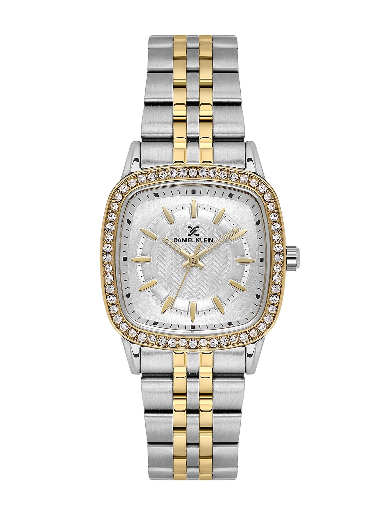 Daniel Klein Women Embellished Dial &amp; Stainless Steel Straps Watch DK.1.13944-4