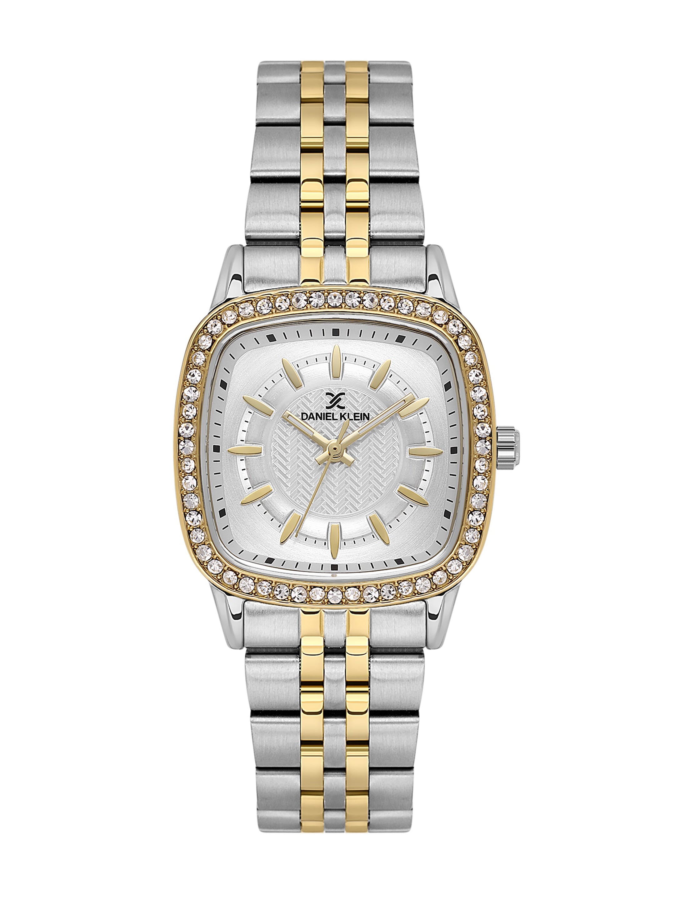 Daniel Klein Women Embellished Dial &amp; Stainless Steel Straps Watch DK.1.13944-4
