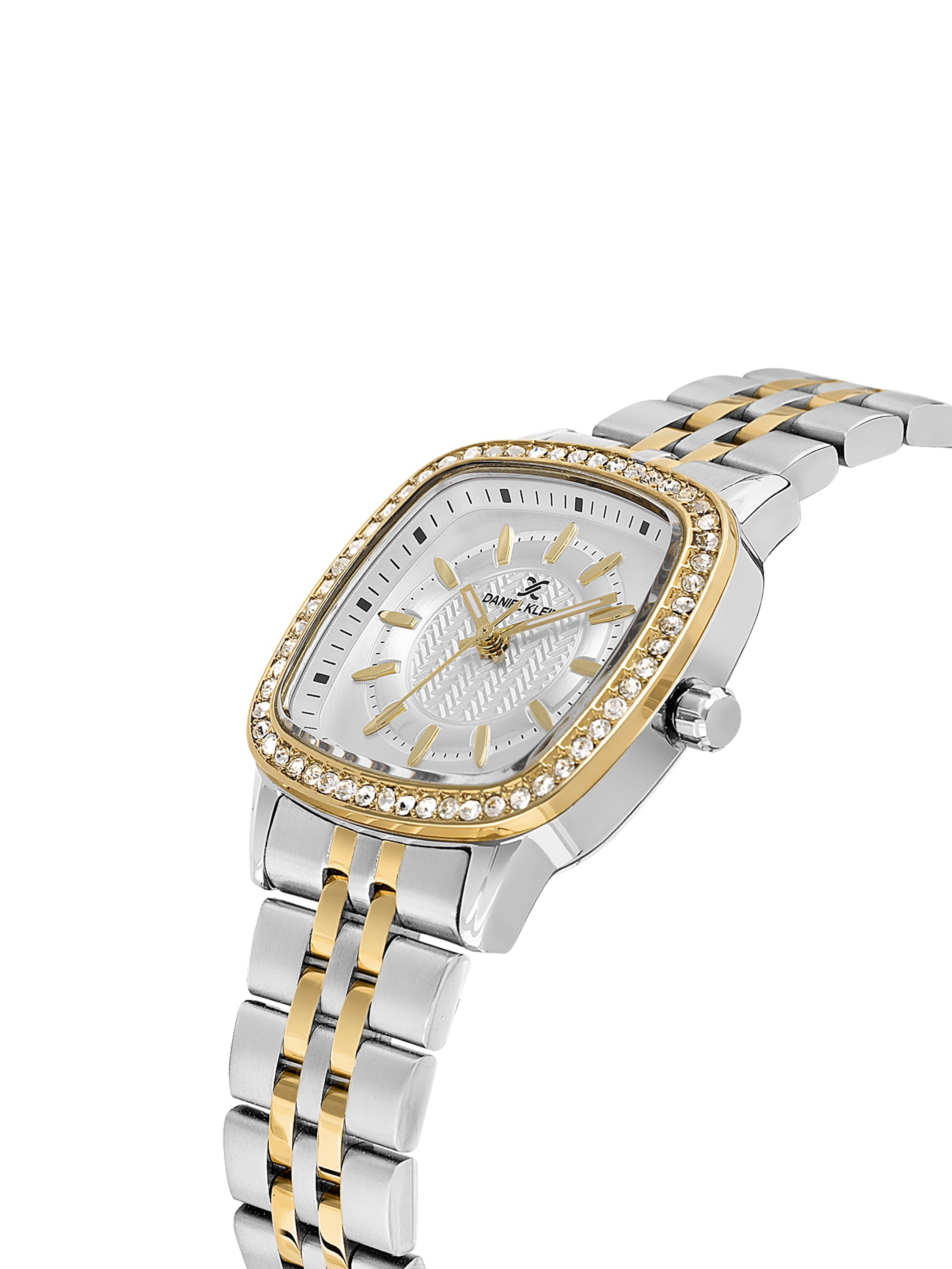 Daniel Klein Women Embellished Dial &amp; Stainless Steel Straps Watch DK.1.13944-4