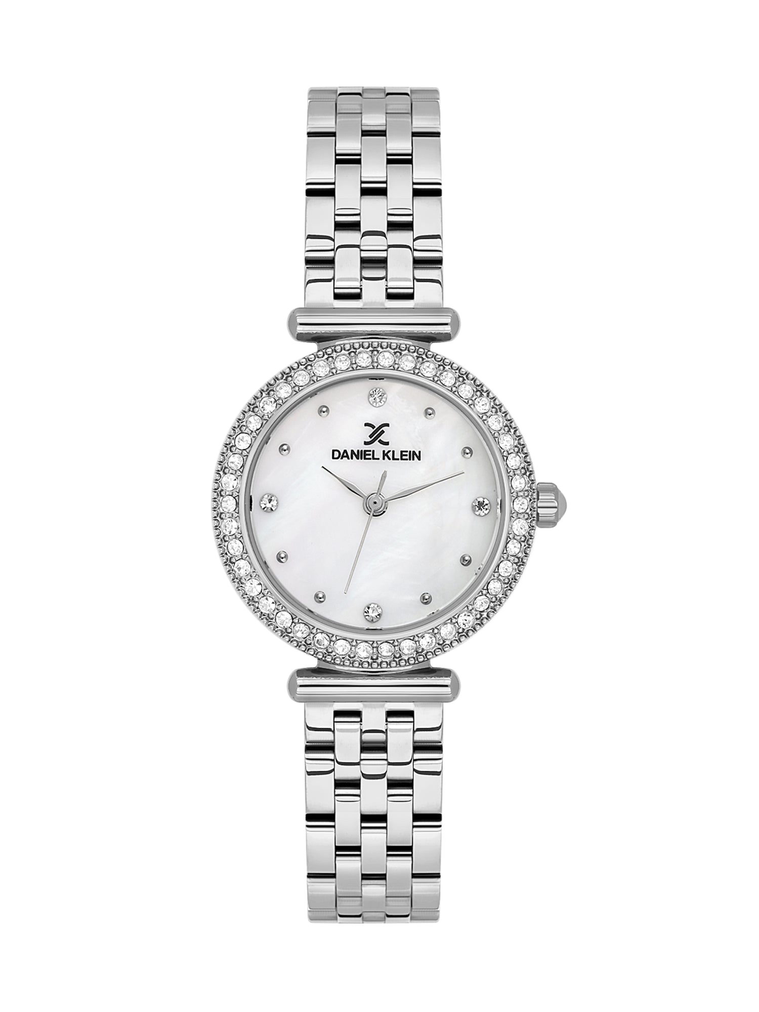 Daniel klein IPS White MOP Sunray Dial Stone Watch for Women DK.1.13948-1