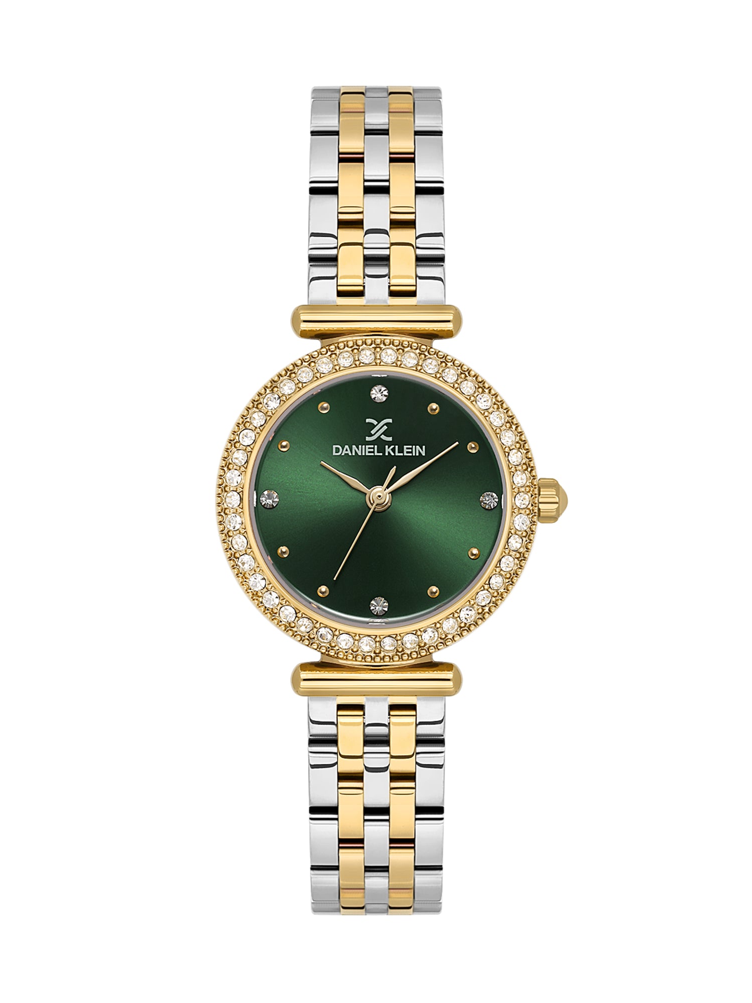 Daniel klein Green Dial Stone Watch for Women – Stainless Steel Strap DK.1.13948-4