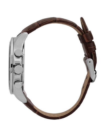 Daniel Klein Exclusive Unisex Dial &amp; Leather Textured Straps Analogue Watch DK.1.13973-3