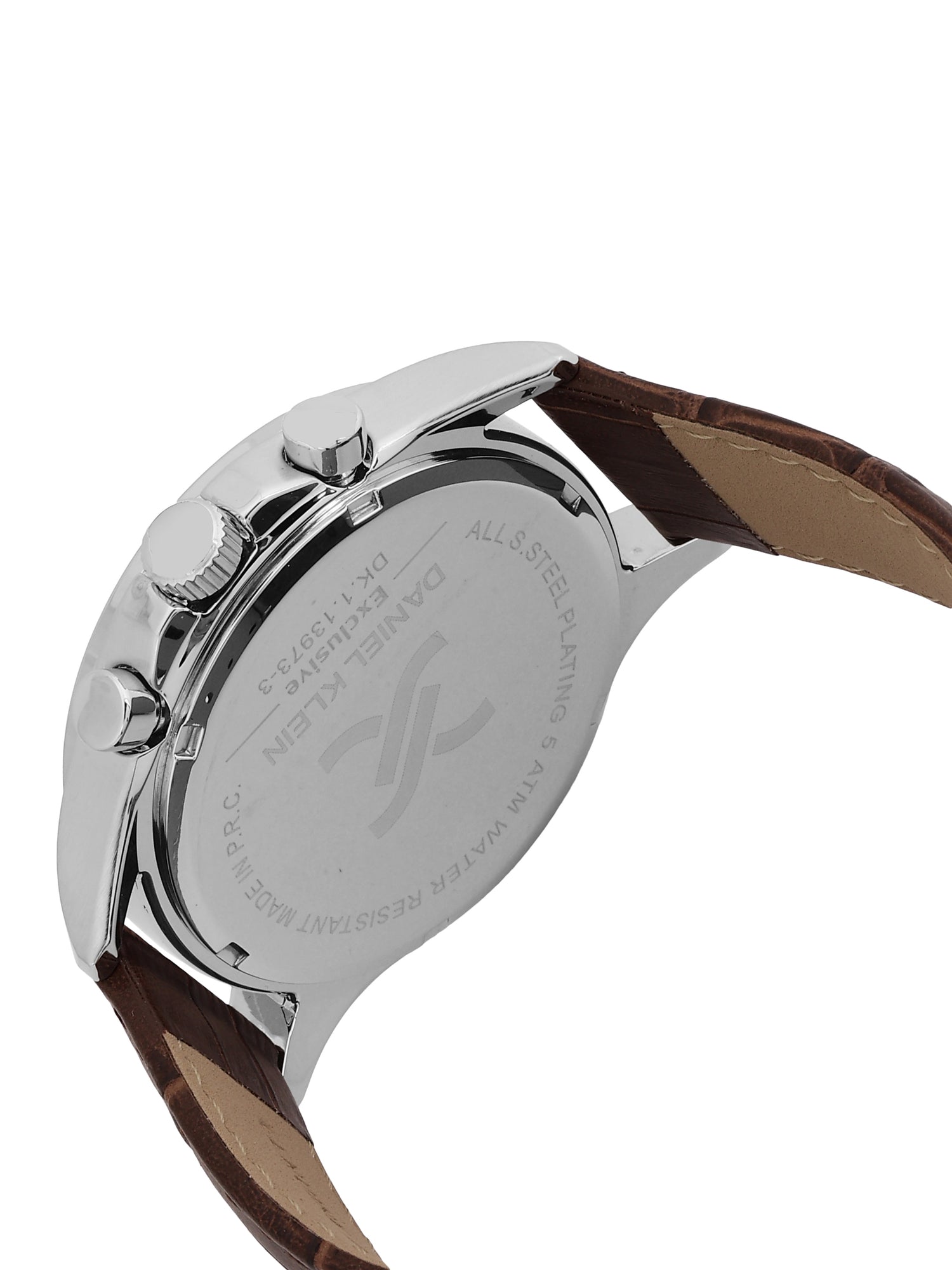 Daniel Klein Exclusive Unisex Dial &amp; Leather Textured Straps Analogue Watch DK.1.13973-3