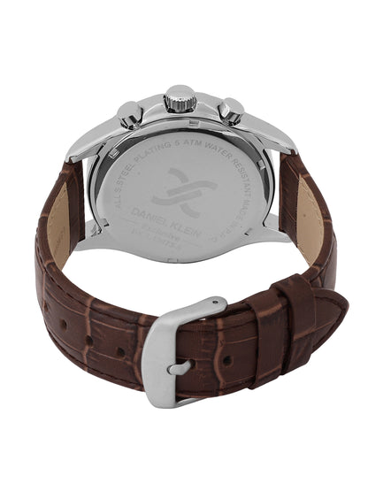 Daniel Klein Exclusive Unisex Dial &amp; Leather Straps Analogue Watch DK.1.13973-5