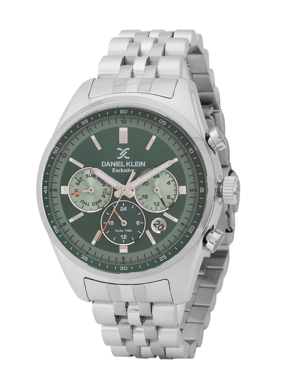 Daniel Klein Exclusive Unisex Printed Dial &amp; Stainless Steel Straps Analogue Watch