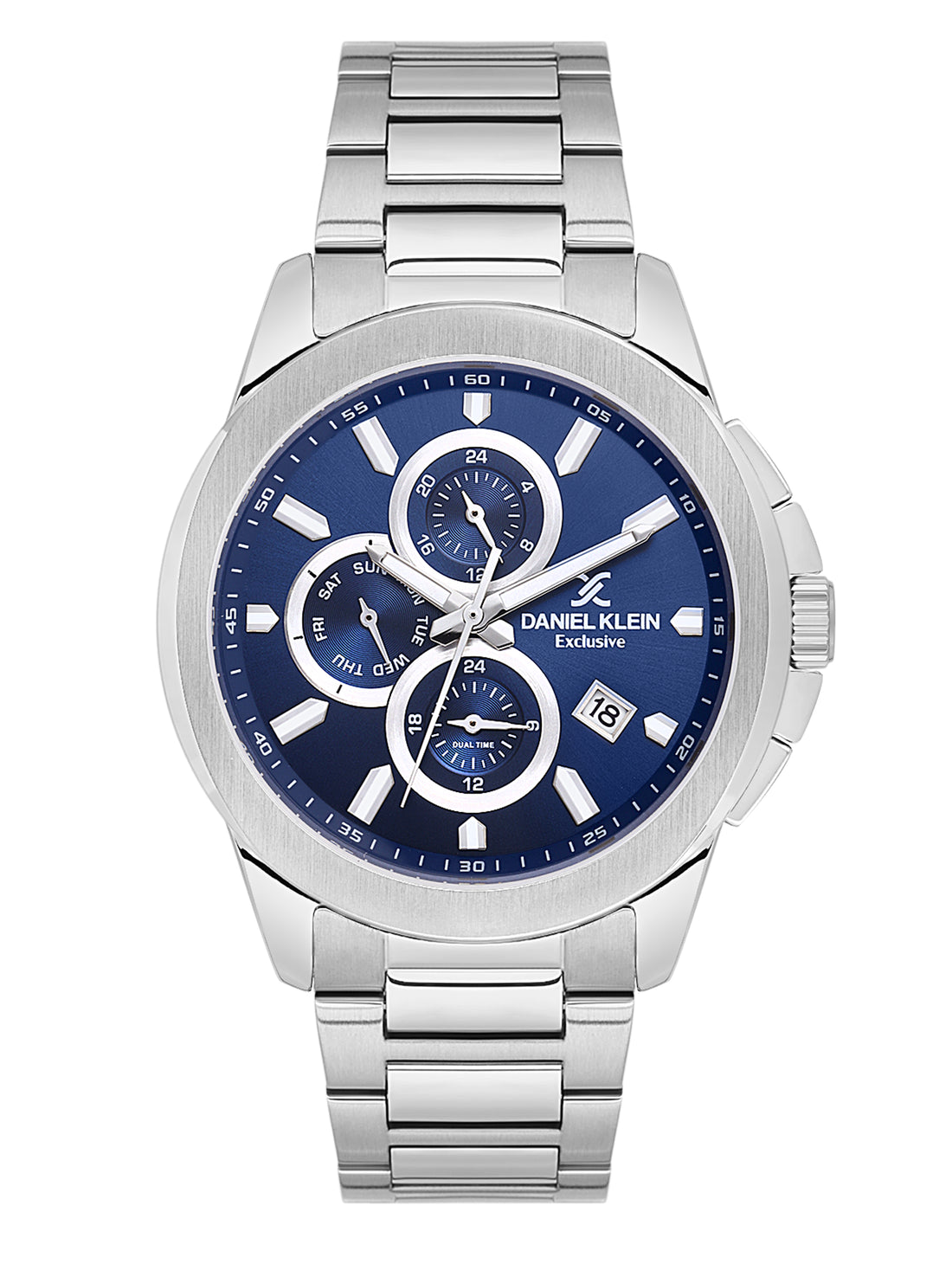 Daniel Klein Men’s Dark Blue Dial Stainless Steel Watch DK.1.13995-2
