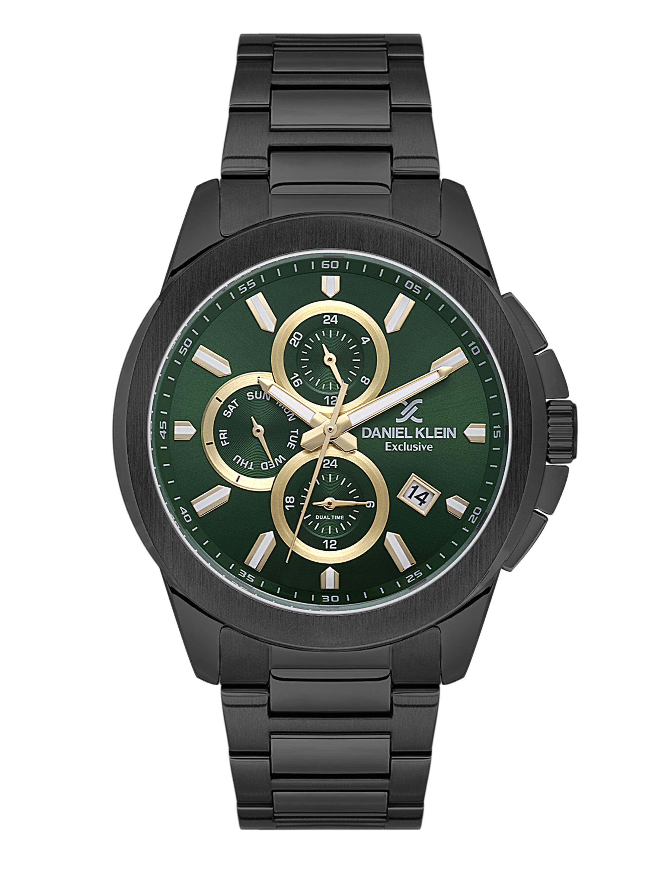 Daniel Klein Men’s Dark Green Dial Stainless Steel Watch DK.1.13995-5