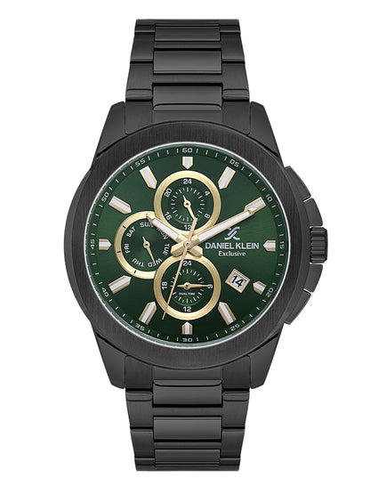 Daniel Klein Men’s Dark Green Dial Stainless Steel Watch DK.1.13995-5