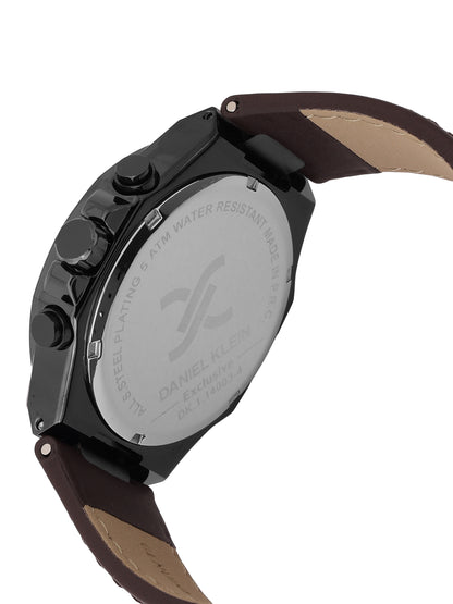 Daniel Klein Exclusive Unisex Dial &amp; Leather Straps Analogue Watch DK.1.14003-4