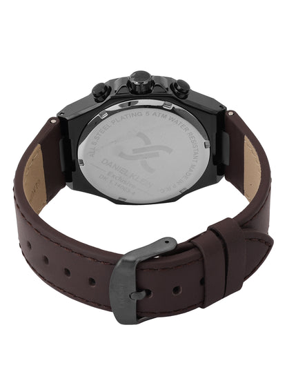 Daniel Klein Exclusive Unisex Dial &amp; Leather Straps Analogue Watch DK.1.14003-5