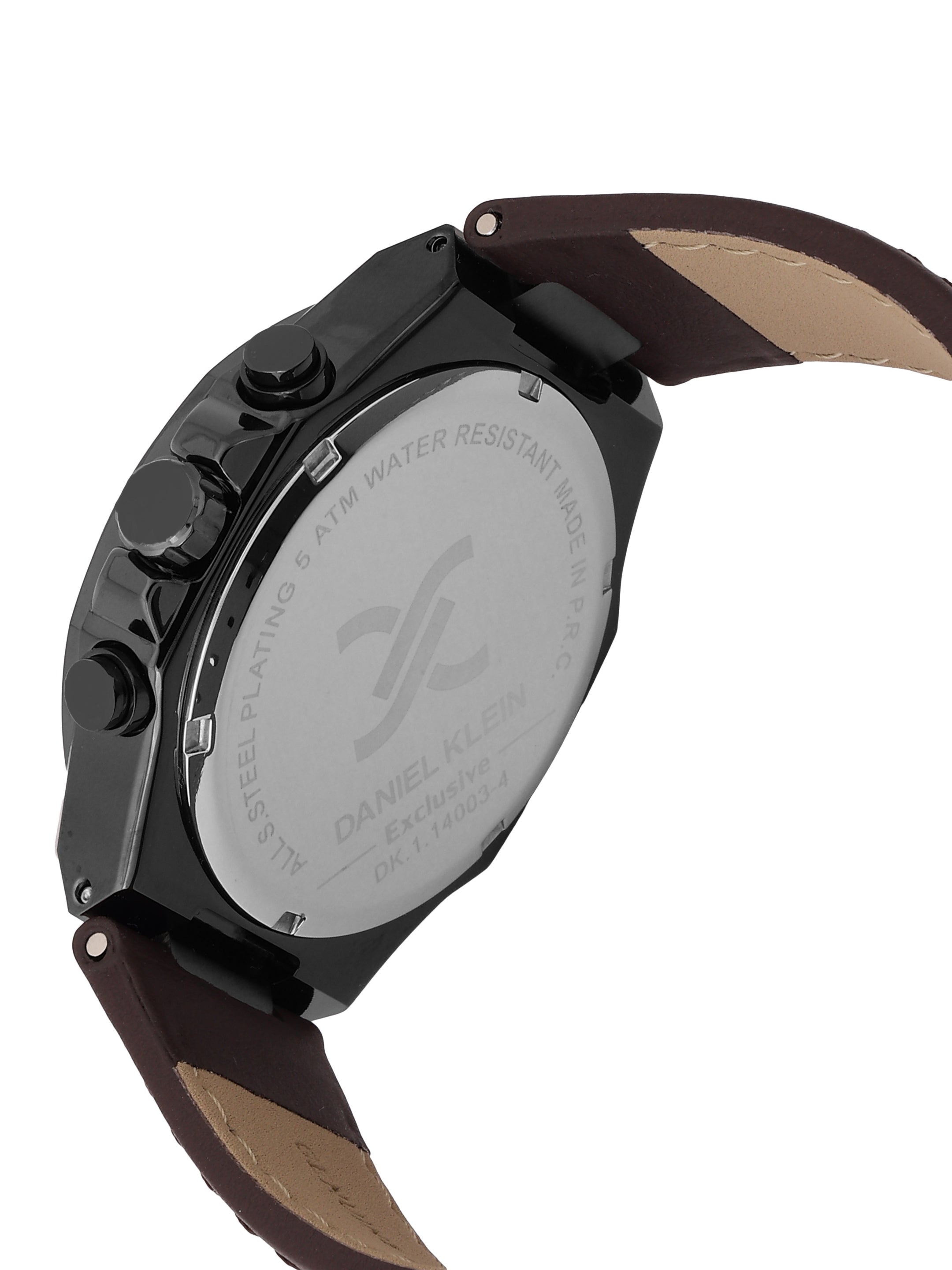 Daniel Klein Exclusive Unisex Dial &amp; Leather Straps Analogue Watch DK.1.14003-5