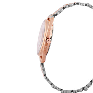 Silver and Rose Gold Strap Women Premium Watch