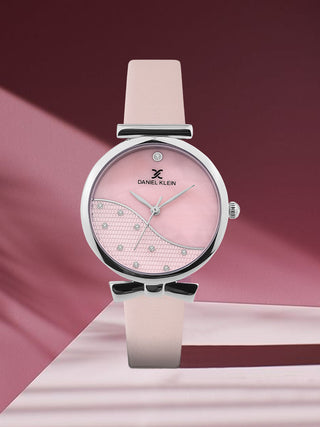 Pink Minimal Strap with Bow Shape Lug Women Premium Watch