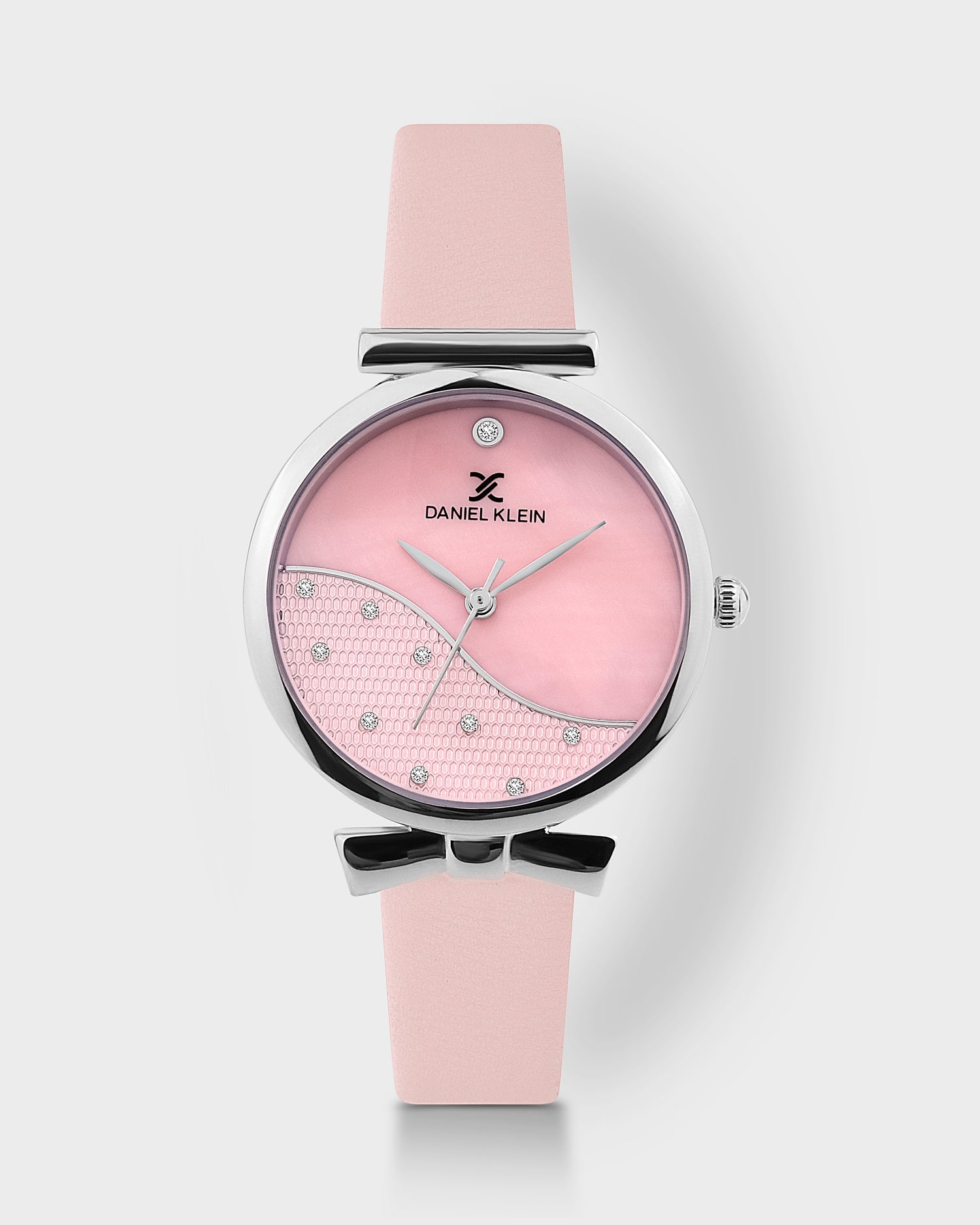 Pink Minimal Strap with Bow Shape Lug Women Premium Watch