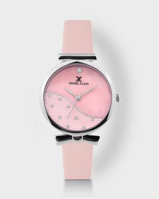 Pink Minimal Strap with Bow Shape Lug Women Premium Watch