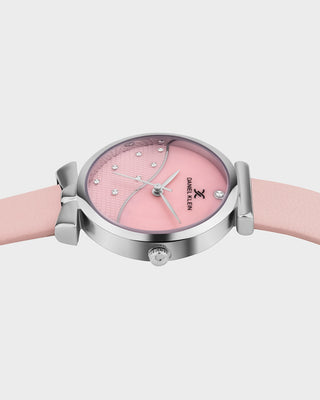 Pink Minimal Strap with Bow Shape Lug Women Premium Watch