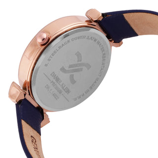 Navy Blue Minimal Strap with Bow Shape Lug Women Premium Watch